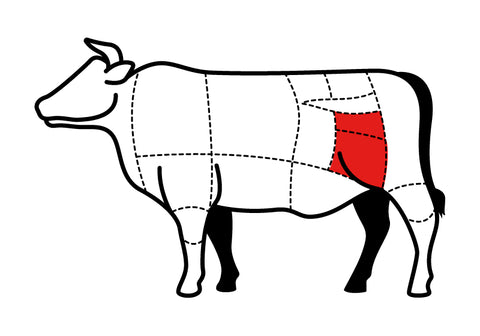 flap steak cut on a cow