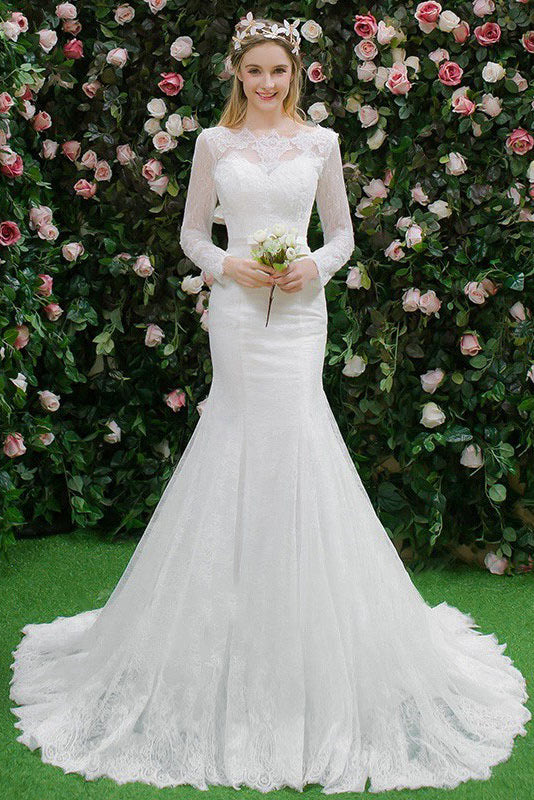 trumpet-mermaid-chapel-train-lace-wedding-dress-with-long-sleeves-angrila