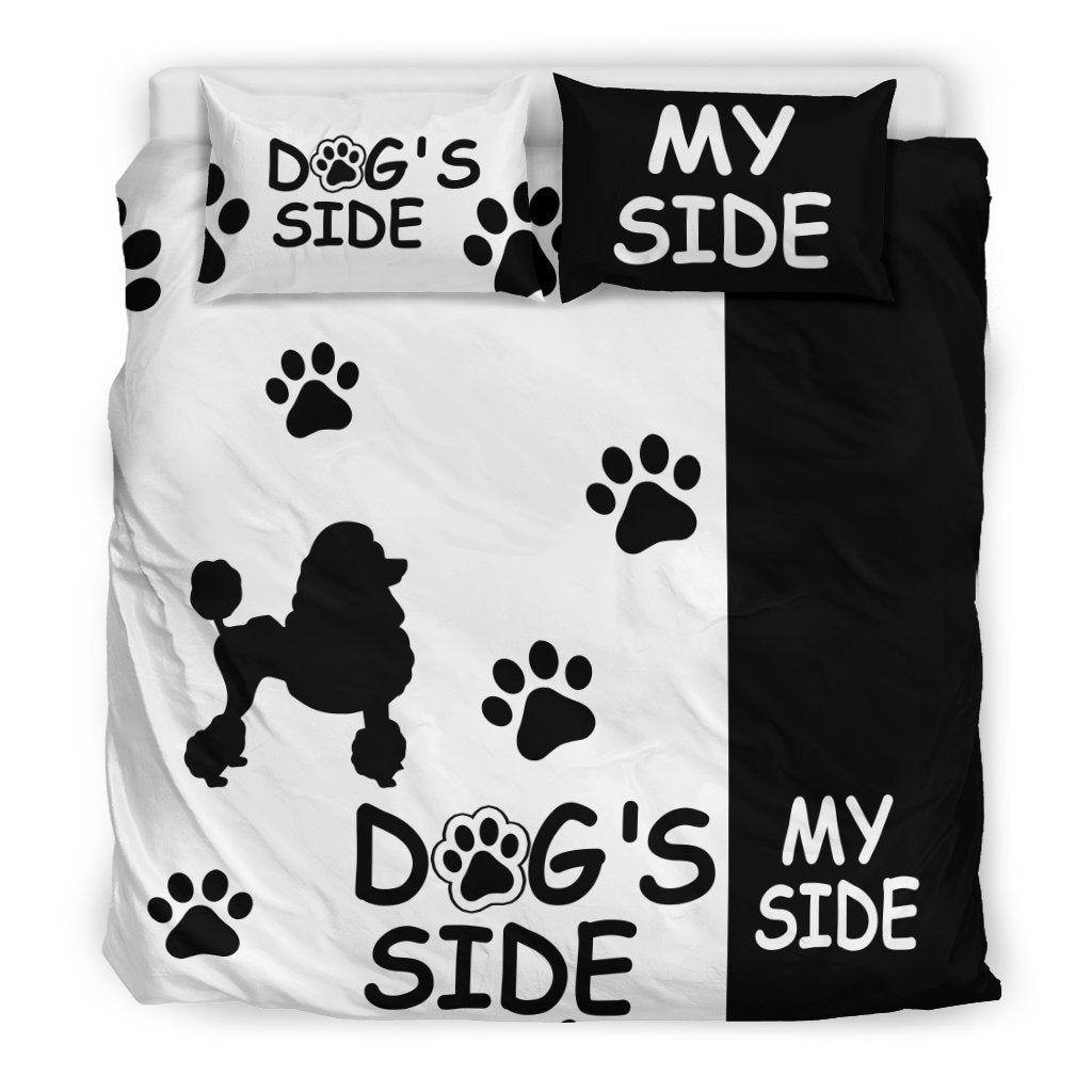 Poodle Duvet Cover Set Dog S Side My Side Dogs Tail Circle