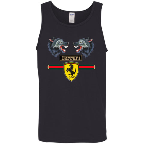 Gucci Ferrari 2018 T-shirt Men Cotton Tank Black / X-Small Men Cotton Tank - PresentTees