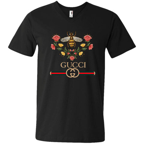 Gucci Logo 2018 T-shirt Men V-Neck T-Shirt Black / S Men V-Neck T-Shirt - PresentTees
