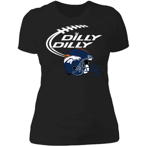 Dilly Dilly Denver Broncos Helmet Football Gift Women's Premium T-Shirt Black / X-Small T-Shirts - PresentTees
