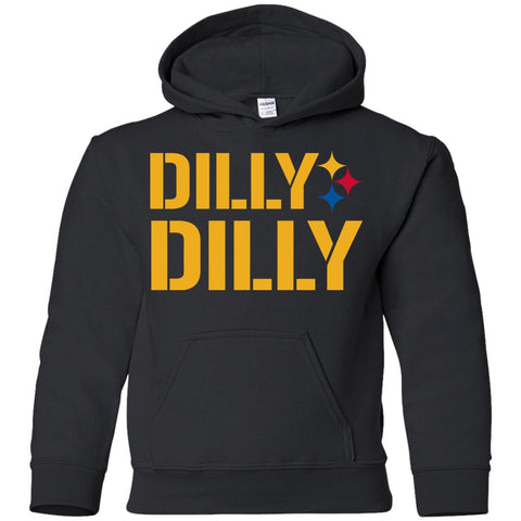 Dilly Dilly Logo Steelers Shirt Youth Pullover Hoodie Black / YS Youth Pullover Hoodie - PresentTees
