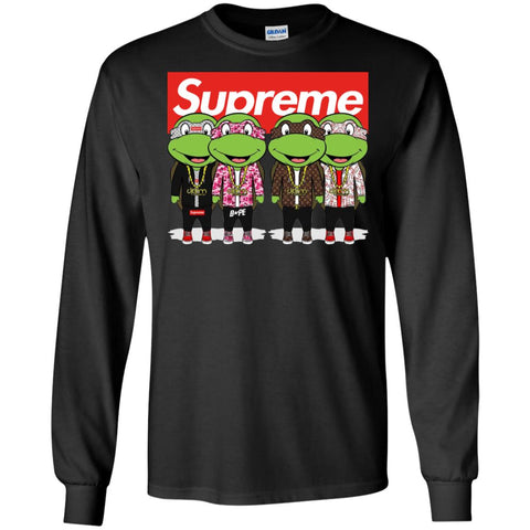 Supreme Turtle T-shirt Men Long Sleeve Shirt Black / S Men Long Sleeve Shirt - PresentTees
