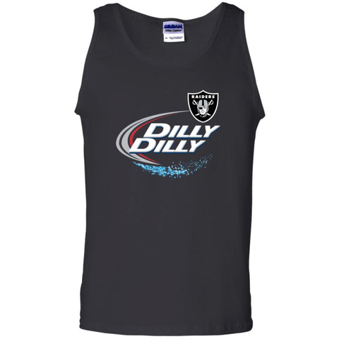 Oakland Raiders Dilly Dilly Oak Nfl Mens Cotton Tank Top Black / S Mens Cotton Tank Top - PresentTees