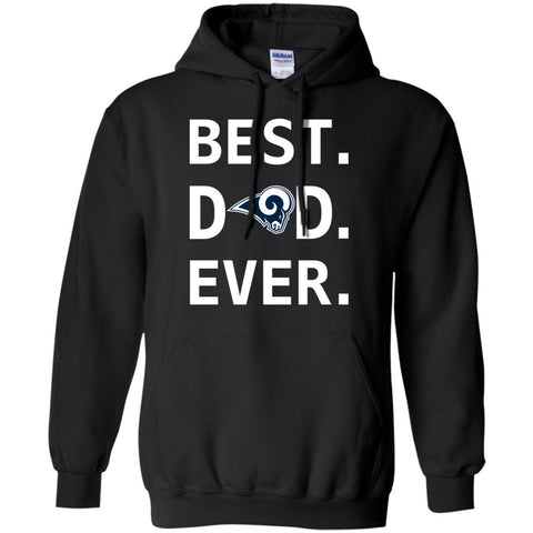 Los Angeles Rams Dad Best Dad Ever Fathers Day Shirt Mens Pullover Hoodie Black / S Mens Pullover Hoodie - PresentTees