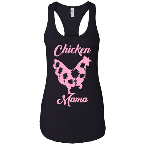 Chicken Mama Shirt For Mom Sister Antie Grandma Ladies Racerback Tank Black / S Ladies Racerback Tank - PresentTees