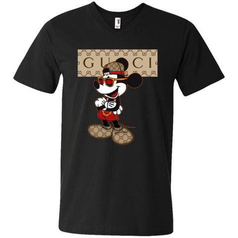 Gucci Mickey T-shirt So Baby 2018 Men V-Neck T-Shirt Black / S Men V-Neck T-Shirt - PresentTees