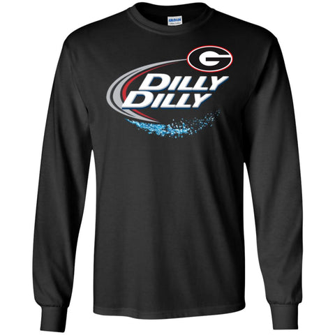 Dilly Dilly Georgia Bulldogs Nfl Mens Long Sleeve Shirt Black / S Mens Long Sleeve Shirt - PresentTees