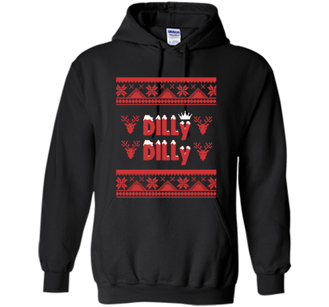 Dilly Dilly Funny Beer Christmas Ugly Sweater T Shirt Black / Small Pullover Hoodie 8 oz - PresentTees