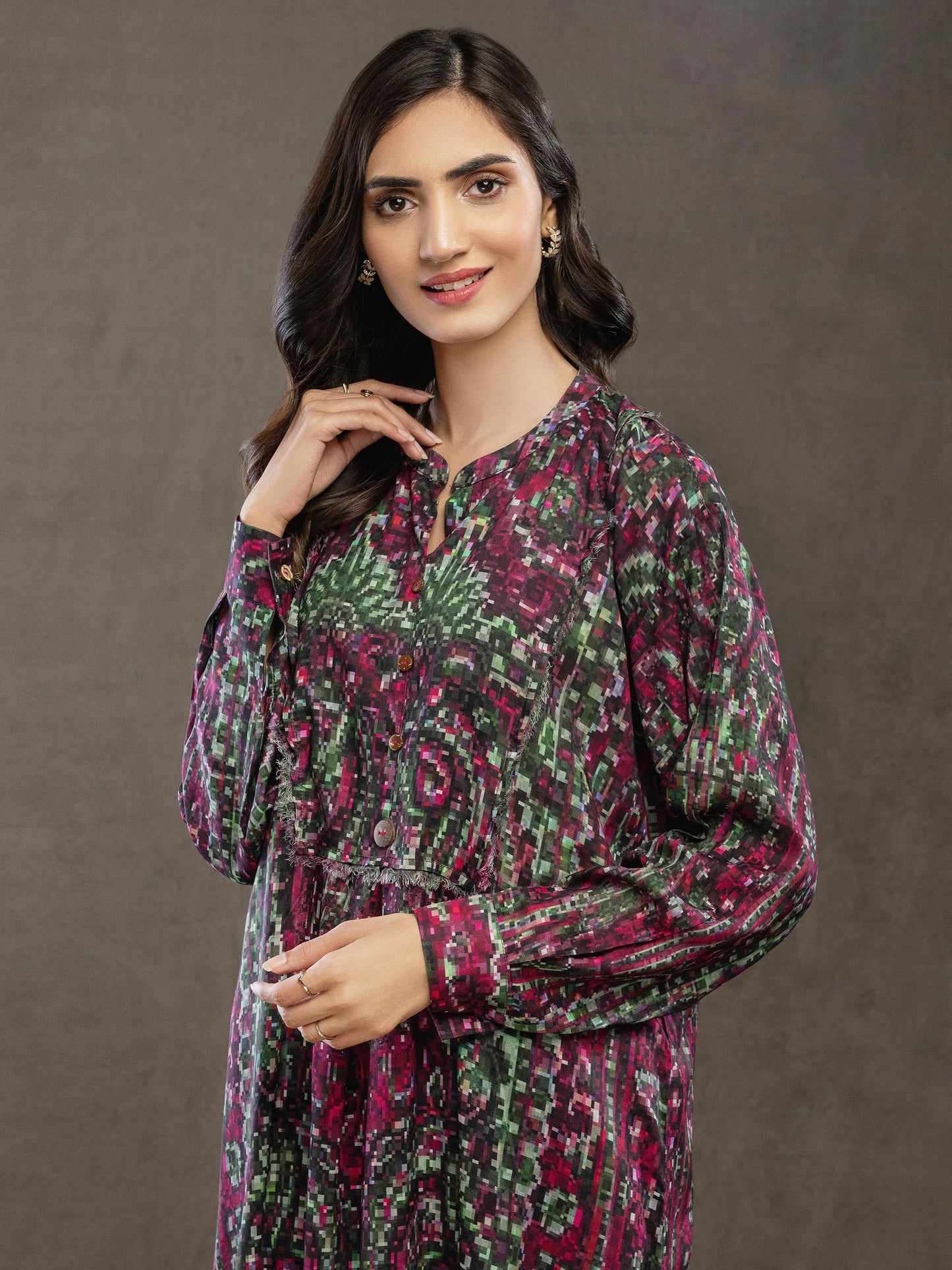 Viscose Lawn Shirt-Printed (Unstitched)