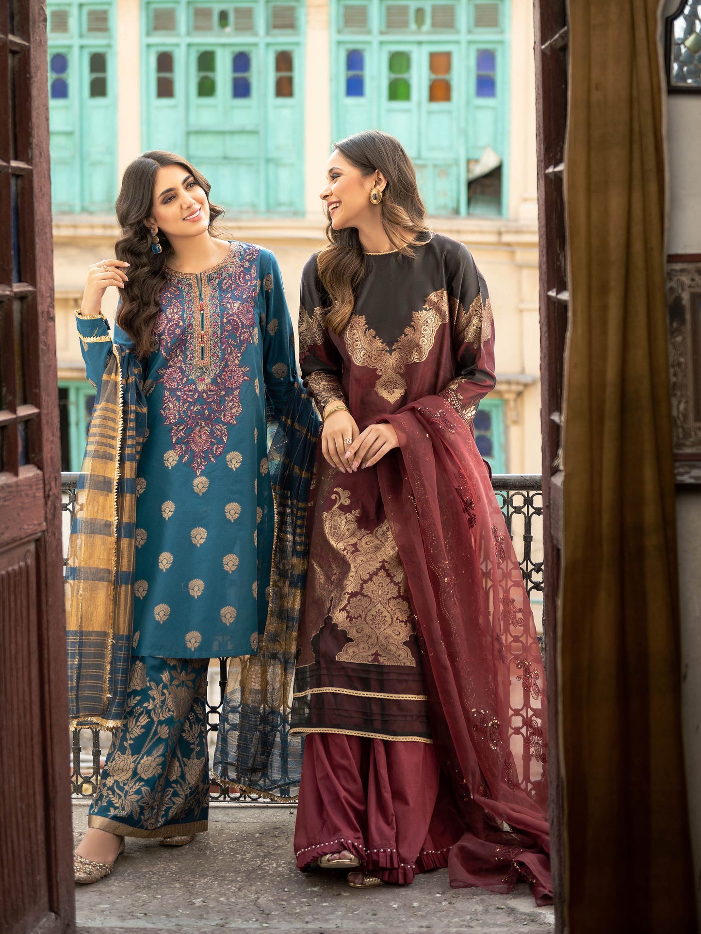 3 Piece Jacquard Suit-Embroidered (Unstitched)