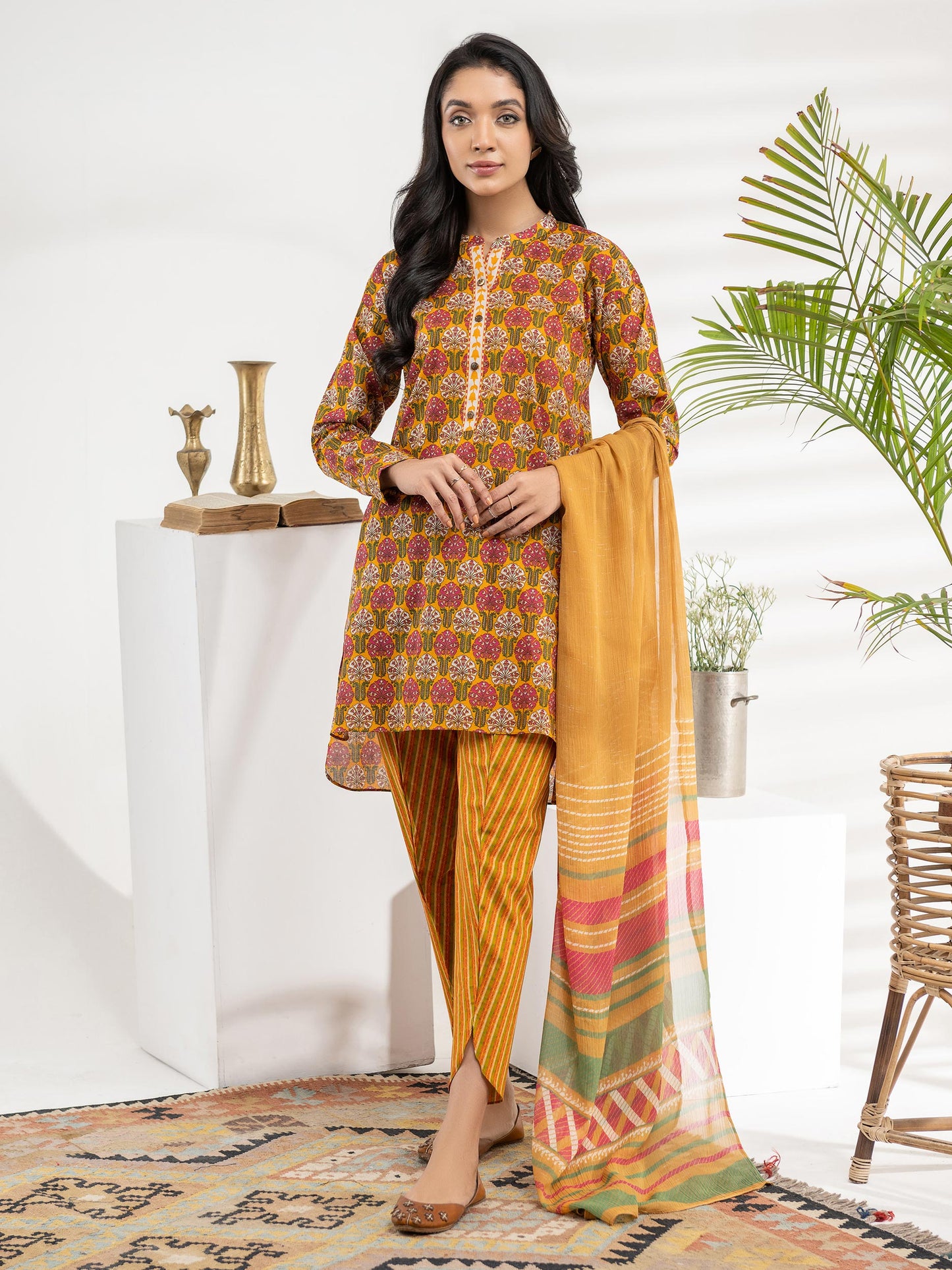 3 Piece Lawn Suit-Printed (Unstitched)