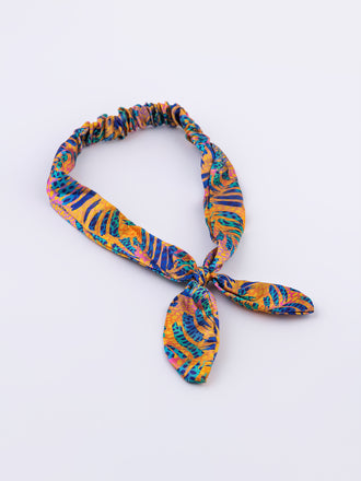 Printed Silk Looped Hairband