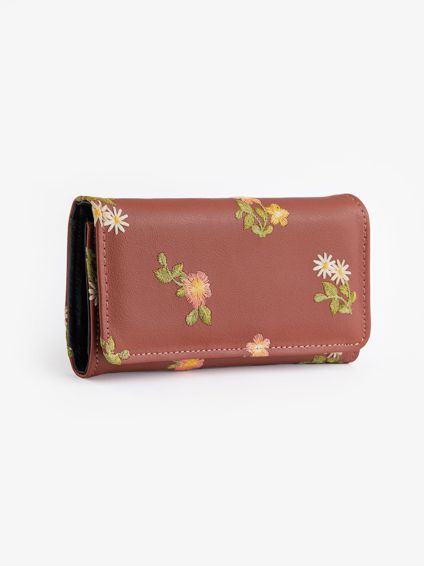 Floral Embroidered Wallet