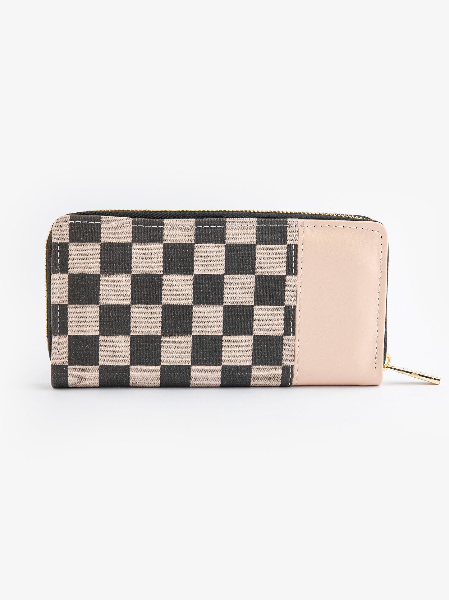 Checkered Print Wallet