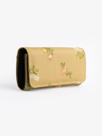 Floral Embroidered Wallet