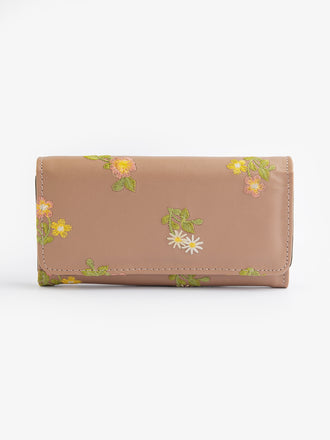 Floral Embroidered Wallet