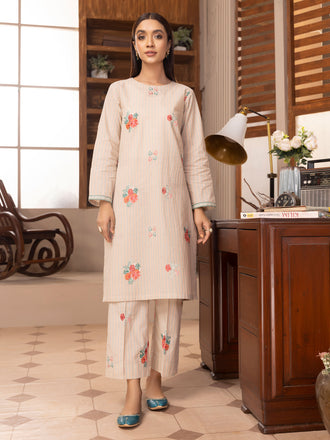 2 Piece Yarn Dyed Suit-Embroidered (Unstitched)