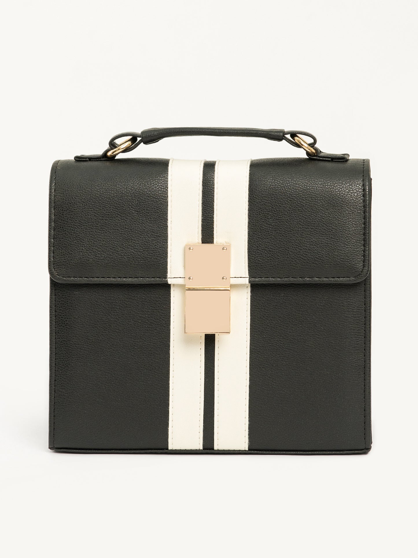 Two Tone Box Handbag