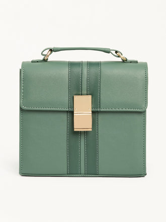 Two Tone Box Handbag