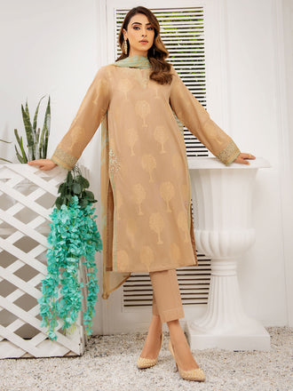 2 Piece Jacquard Suit-Embroidered (Unstitched)