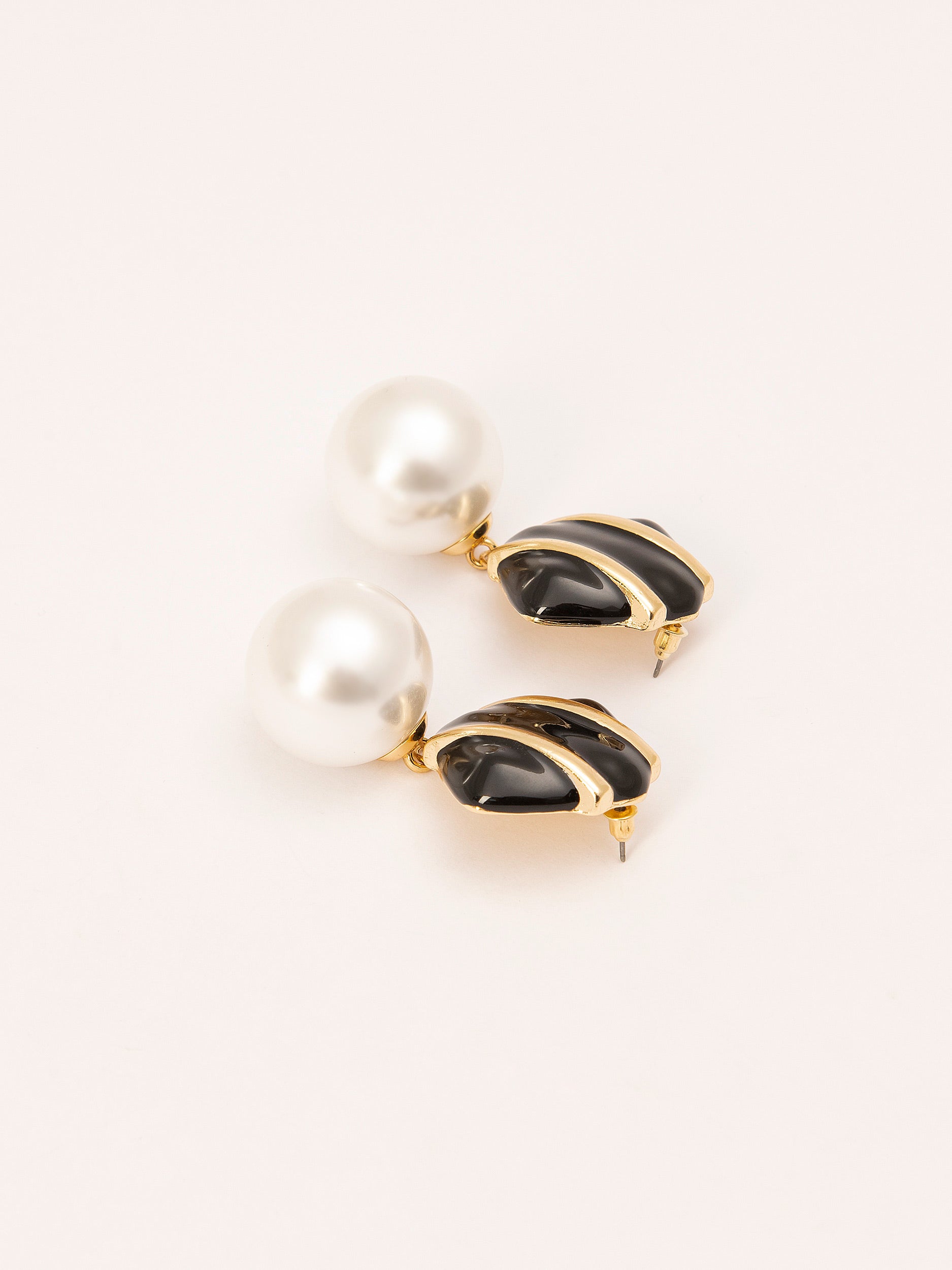 Stripy Pearl Earrings