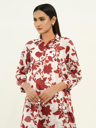 2 Piece Cambric Suit-Printed (Pret)