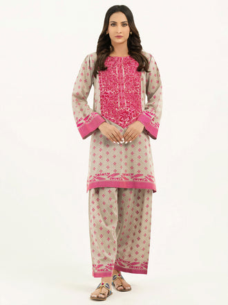 2 Piece Jacquard Suit-Embroidered (Pret)