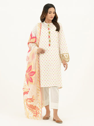 2 Piece Jacquard Suit-Embellished (Pret)