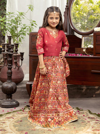 2 Piece Lawn Lehnga-Embroidered (Pret)