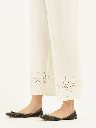 Embroidered Satin Trousers