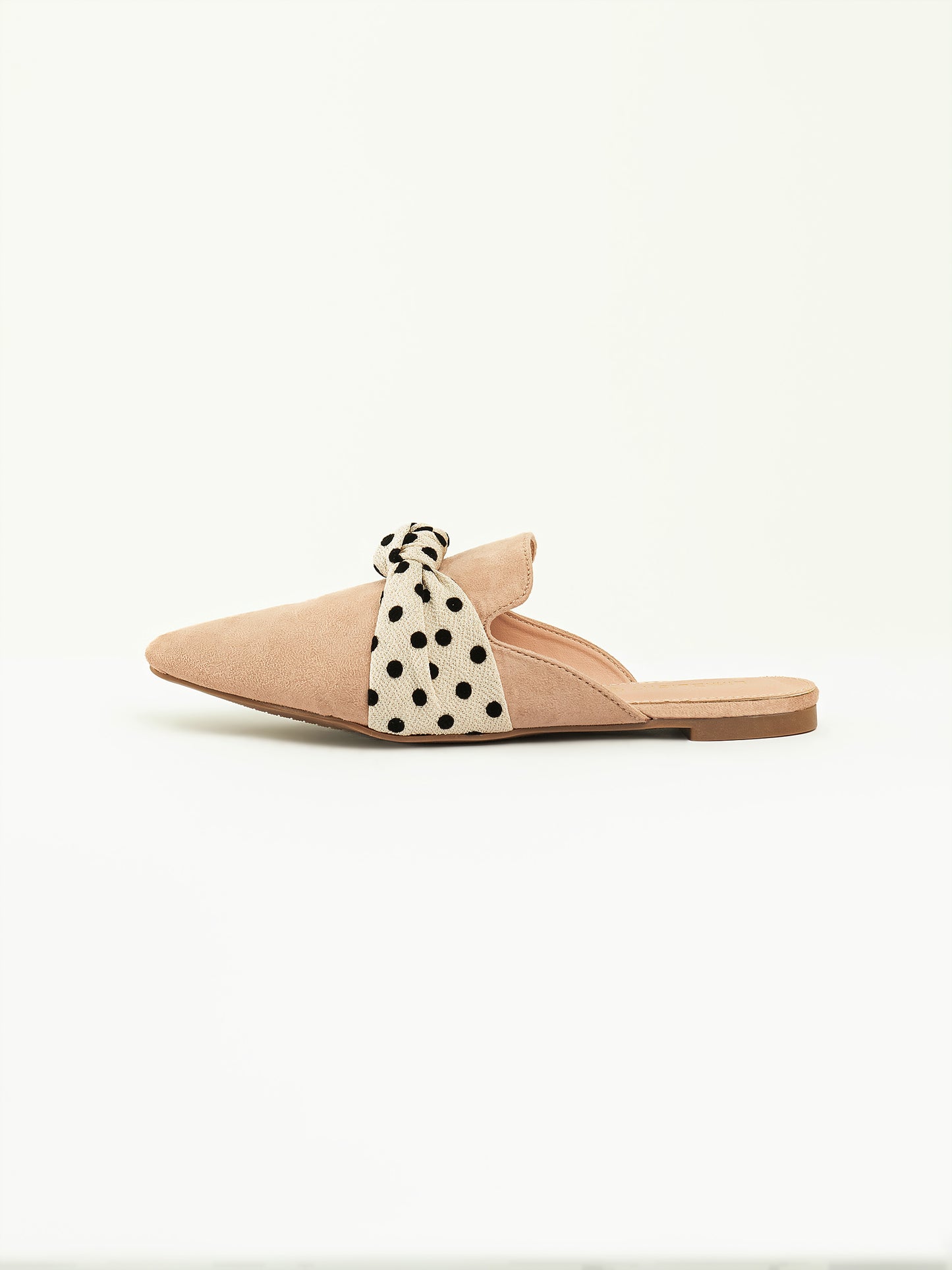Tie Knot Suede Mules