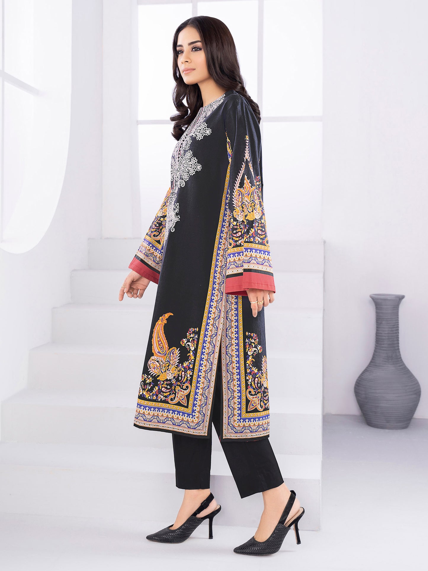 2 Piece Winter Cotton Suit-Printed (Unstitched)