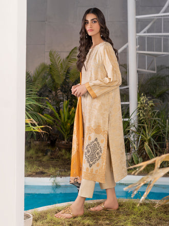 2 Piece Jacquard Suit-Embroidered (Unstitched)