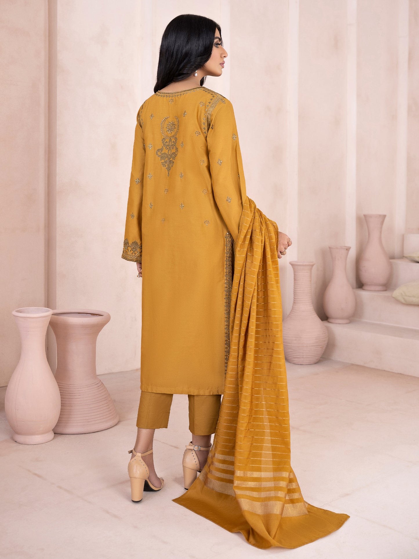 2 Piece Winter Cotton Suit-Embroidered (Unstitched)