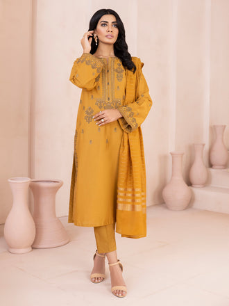 2 Piece Winter Cotton Suit-Embroidered (Unstitched)