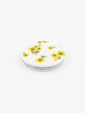 Floral Compact Mirror