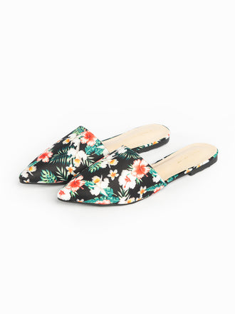 Floral Printed Mules