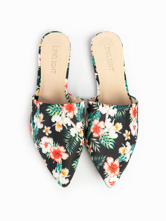 Floral Printed Mules