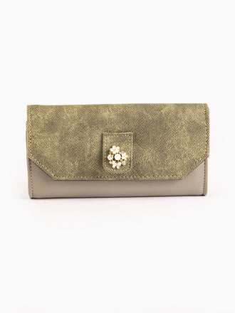 Floral Embellished Wallet