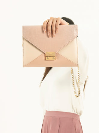 Two-Tone Envelope Clutch