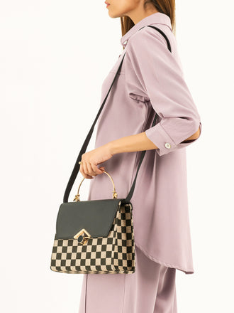 Checkered Box Handbag