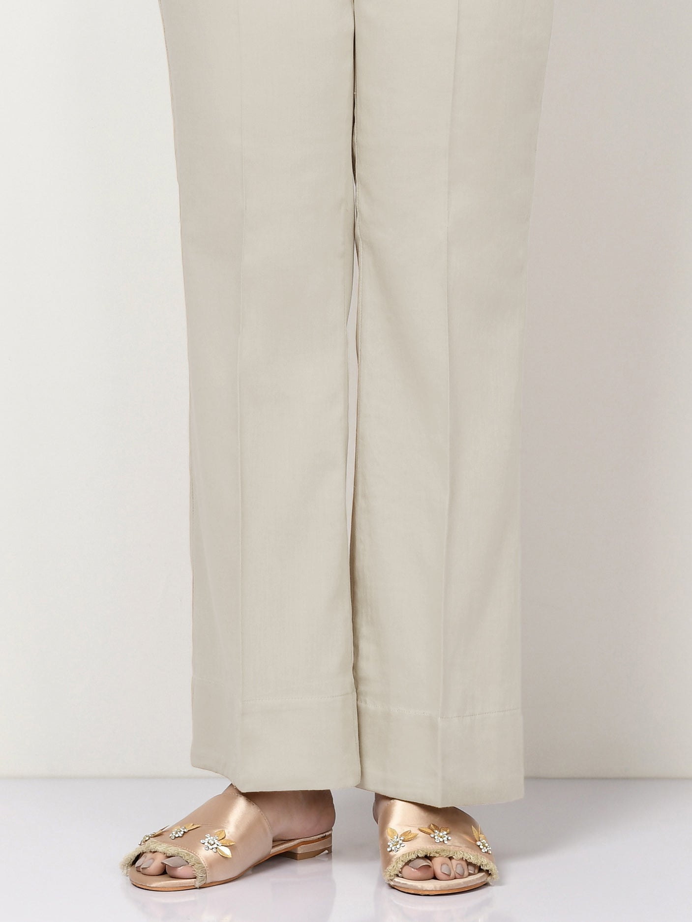 Unstitched Cambric Trouser - Light Grey