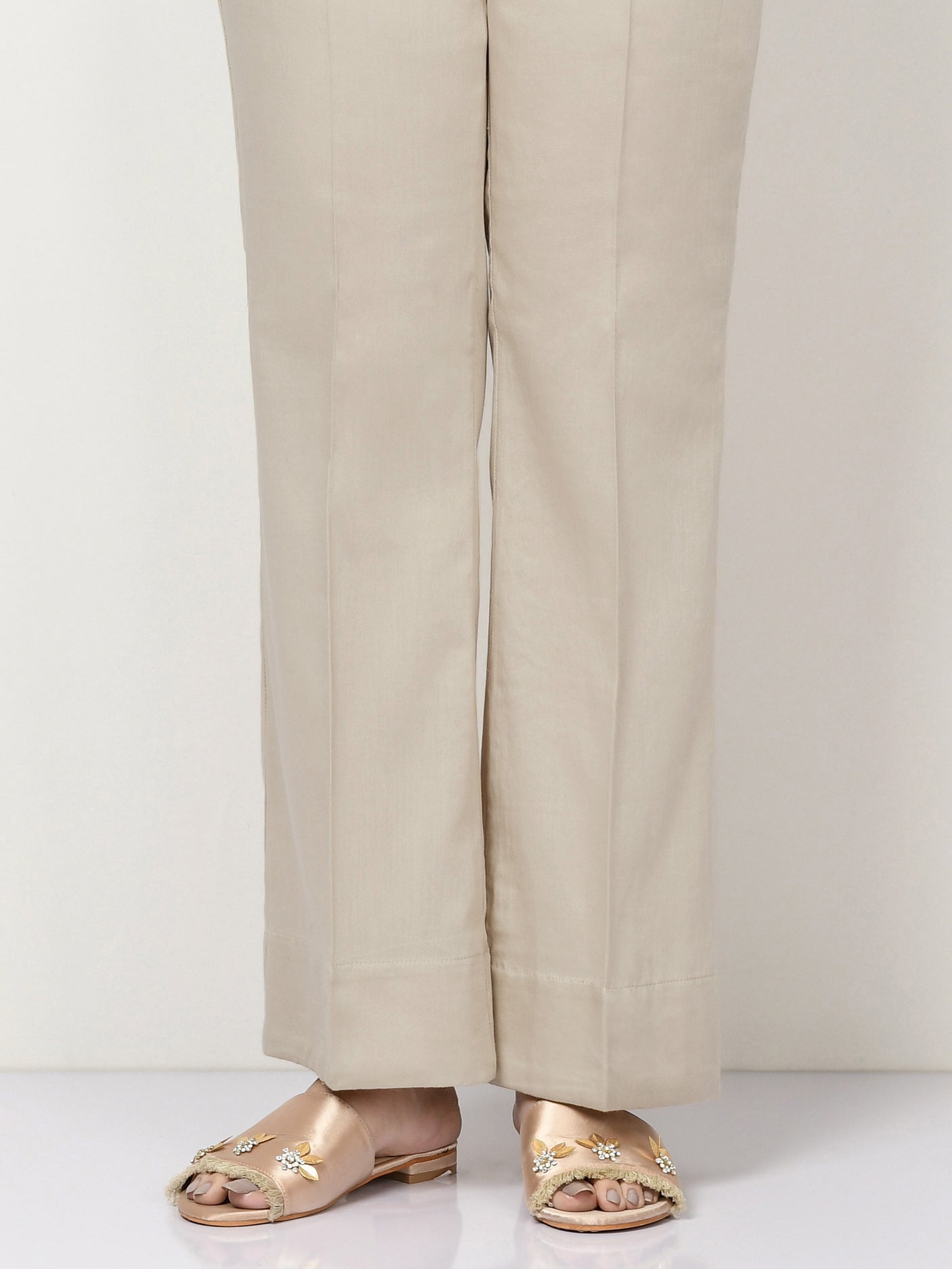 Unstitched Cambric Trouser - Sand Grey Unstitched Cambric Trouser - Sand Grey
