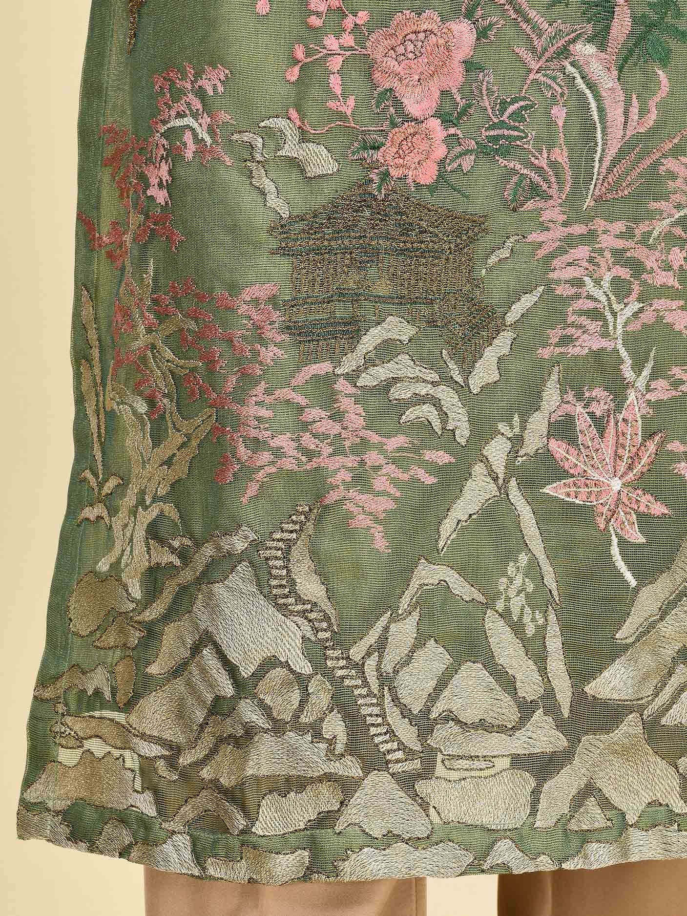 Embroidered Zarri Net Shirt Embroidered Zarri Net Shirt