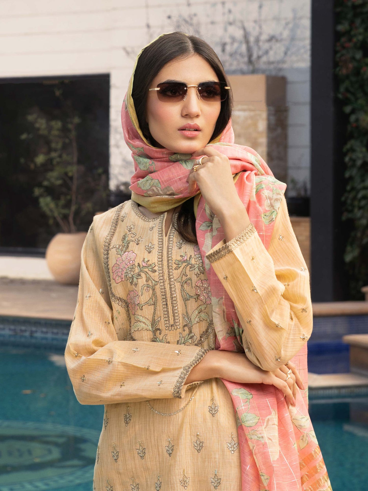 3 Piece Massouri Lawn Suit-Embroidered (Unstitched)