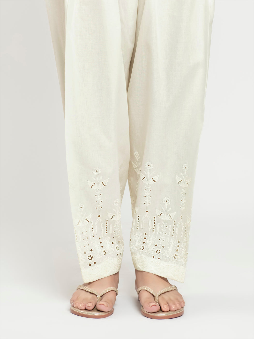 Embroidered Cambric Shalwar