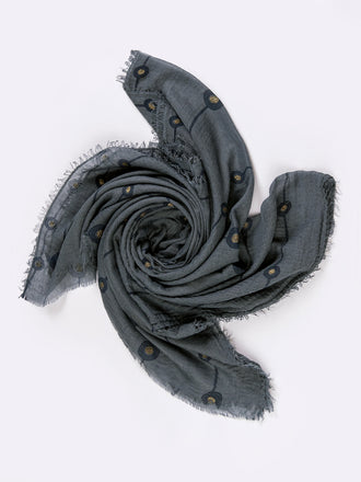 Printed Glitter Viscose Scarf