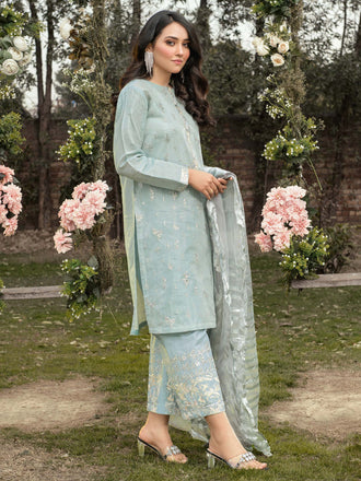 3 Piece Massouri Lawn Suit-Embroidered (Unstitched)